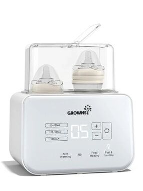 Grownsy 8-in-1 Baby Bottle Warmer, Fast Heating with Timer